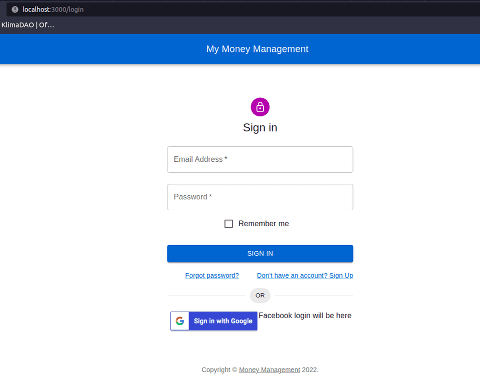 Login Page